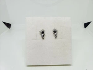 ORECCHINI A BOTTONE CAVALLUCCIO MARINO CON ZIRCONI IN ARGENTO 925 (0237) - Foto 1 di 6