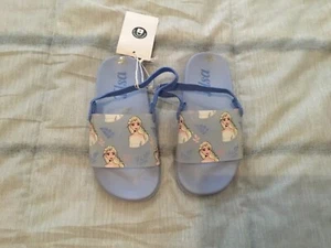 GIRLS FROZEN ELSA SLIDES SIZE 12 jnr - Picture 1 of 1