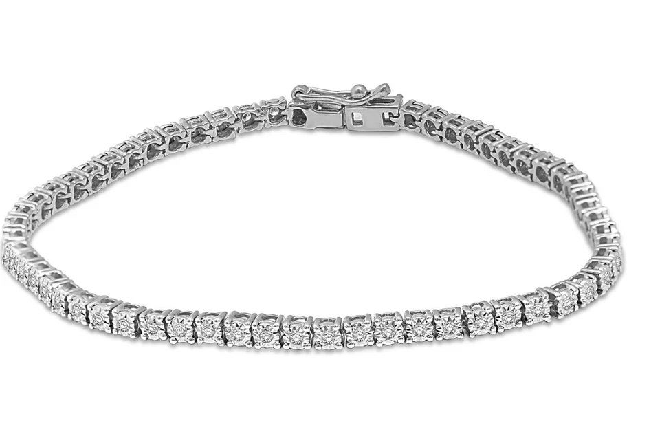 1 CT Tennis Bracelet with Lab Grown Diamond in Sterling Silver VS Clarity - Image 1 of 1