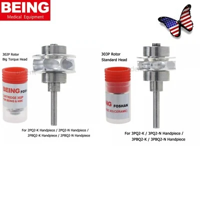BEING Dental Turbine Rotor Cartridge High Speed Handpiece For 302PQ 303PBQ K N - Image 1 of 4