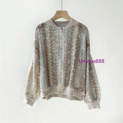 Cárdigan de punto con lentejuelas de otoño para mujer para Brunello Cucinelli Foto 1 de 4