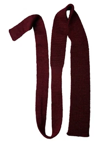 Vintage Rooster Mens Knit Sock Tie Red Square End Wool Mohair Retro Short 2.5X51 - Picture 1 of 8