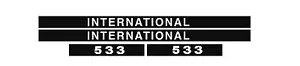 IHC Aufkleber international 533 Traktor Logo Emblem Sticker Label lang - Bild 1 von 1