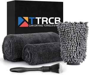2 toallas microfibra 1300 GSM, ultraabsorbentes para coche, 36"x24" y 16"x16" - Imagen 1 de 12