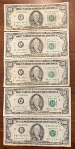 (5) SERIES 1990 $100.00 NOTE, Circulated. - Picture 1 of 2