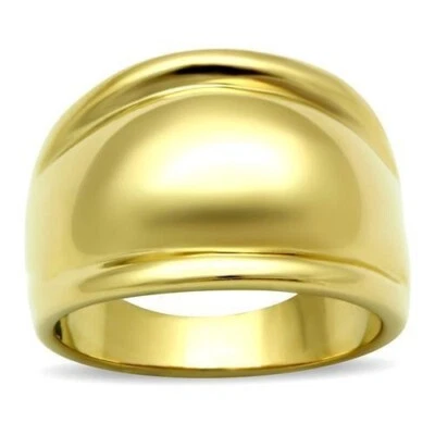 Anillo Banda Oro 14.5mm Mujer Sin Piedra 18kt Altamente Pulido Talla J 5 Foto 1 de 4