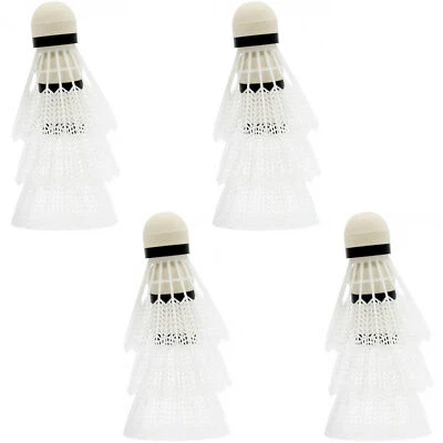 TSB WERK 12x Federbälle Federball Badminton Badmintonset Badmintonbälle Bälle weiß Sport