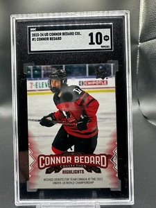2023-24 Upper Deck Connor Bedard Collection Connor Bedard - Blackhawks #1 SGC 10 - Picture 1 of 2