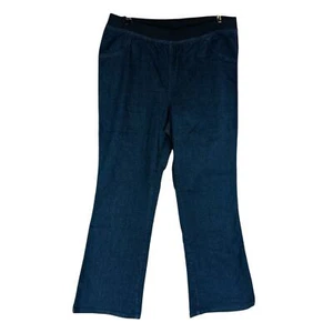 Denim 24/7 Damen 18W Plus Jeans Bootcut Denim Pull On Dark Wash Comfort Waist - Bild 1 von 9