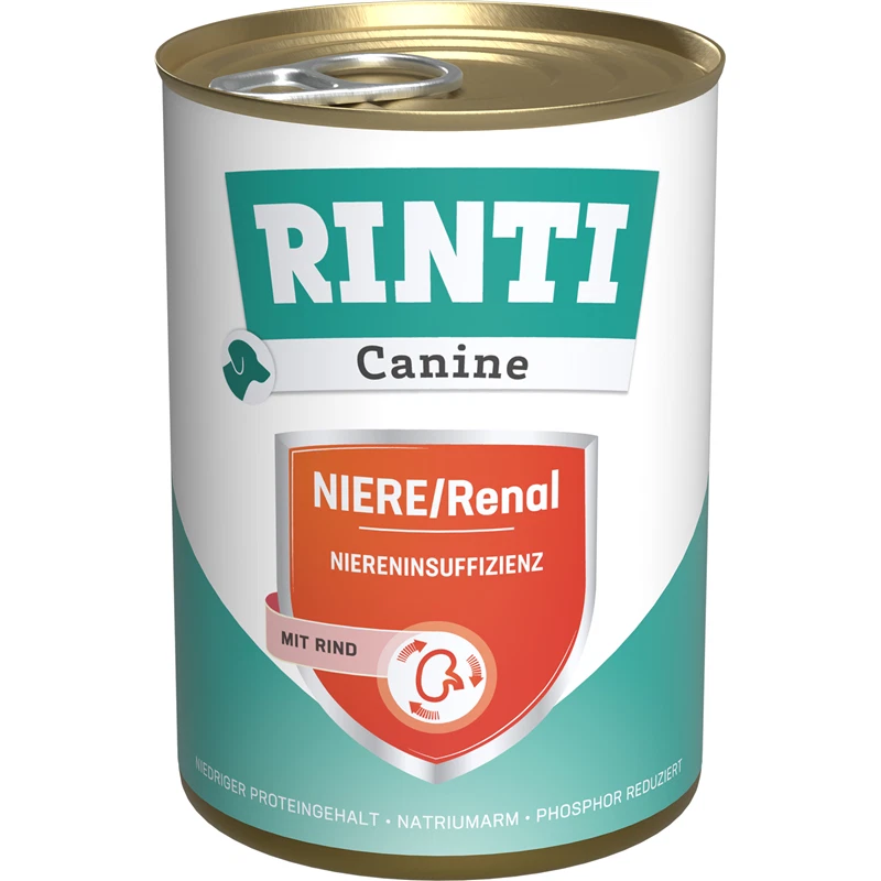 Rinti Hundenassfutter Dose Canine Niere/Renal Rind | 12x 400g