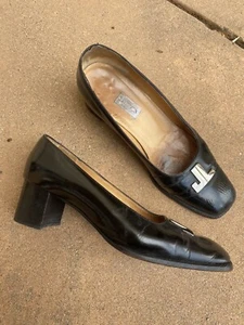 Vintage Lanvin Paris Block Heel Mules- 7.5 - Picture 1 of 5