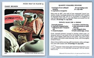 Family Reunion #5 Go Places - Betty Crocker 1971 Recipe Card - Picture 1 of 1
