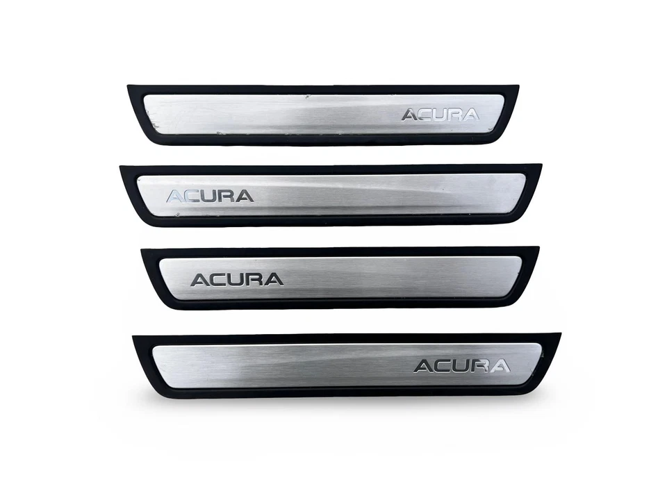 Juego de 4 molduras de placa de desgaste de umbral de puerta delantera y trasera Acura MDX 2014-2020 Foto 1 de 4