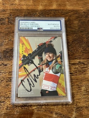 Mikaela Shiffrin IP Signed Goudey Card Psa Dna Coa Slab Autographed Skiing - Image 1 of 3