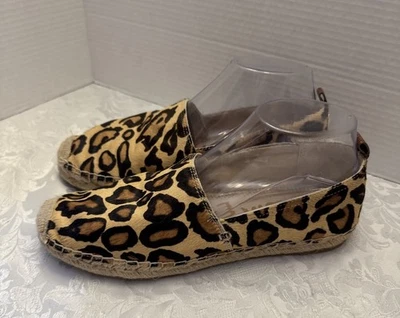 Sam Edelman 8M Kloe Leopard Calf Hair Espadrille Slip On Shoe Chic Preppy - Image 1 of 4