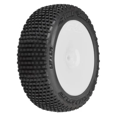 PRO1031713 1/14 Hole Shot 3.0 F/R Tire MTD 12mm White Velocity (4): Typhon GROM - Image 1 of 3