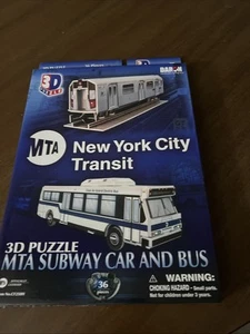 Rompecabezas 3D Daron MTA New York City Transit metro vagón y autobús - No. CF250H - Imagen 1 de 10