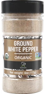 Soeos White Pepper Ground, Non-GMO, Freshly Peppercorn 4 Ounce (Pack of 1)  - Bild 1 von 8