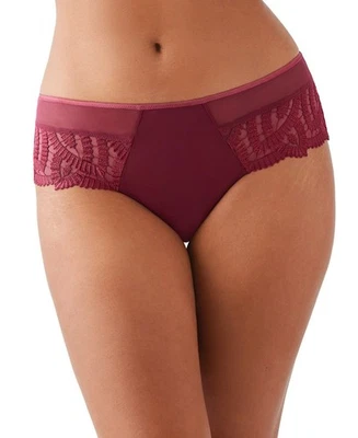 Wacoal After Dark Embroidered Tanga Underwear Women's 5-S Red Plum Pull On - Image 1 of 4
