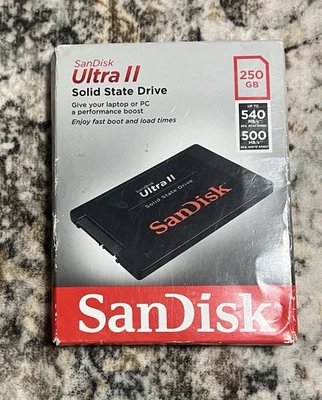 SanDisk Ultra II 250GB SATA III SSD,Solid State Drive, SDSSDHII-250G-G25 - Image 1 of 2