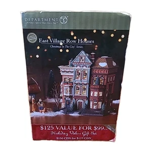 DEPT 56 CHRISTMAS IN CITY 2007 RARE East Village Row Houses *READ DESCRIPTION* - Bild 1 von 12