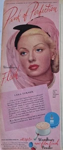 1946 Woodbury Film Finish Powder Pink of Perfection Lana Turner vintage ad - Picture 1 of 1