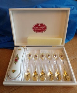Utensili Royal Albert Old Country Roses 1992 a scelta: set forchetta/cucchiaio/cucchiaio - Foto 1 di 20