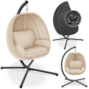KESSER® Poltrona sospesa Luxe con telaio morbido cuscino da seduta imbottitura - Foto 1 di 9