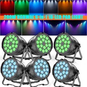 200W 18LED Par Can Luz RGBWAL Escenario DJ Fiesta Disco Par Iluminación Show Iluminador - Imagen 1 de 16
