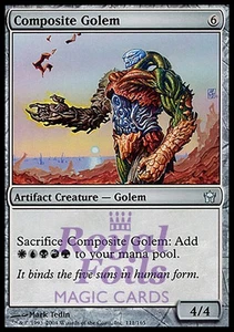 Composite Golem 1x FOIL 5DN MTG Fifth Dawn Uncommon MINT artifact prismatic - Picture 1 of 1