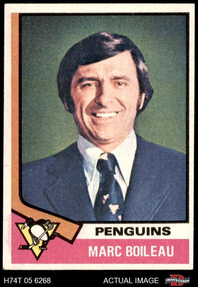 1974 Topps #49 Marc Boileau Penguins 4 - VG/EX - Image 1 of 1