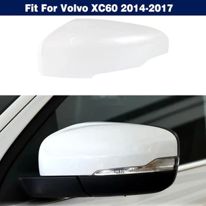 White Left Driver Side Rearview Mirror Cover Shell Cap For Volvo XC60 2014-2017 - Picture 1 of 7