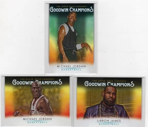 2021 UD Goodwin Champions MICHAEL JORDAN #1 & #61 BULLS + #100 LeBRON JAMES-LAL - Picture 1 of 2