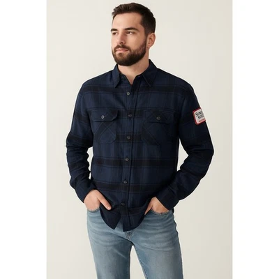 Sportiqe SZ XL Samuel Adams Boston Tap Room Plaid Flannel Button Down Shirt NWT - Image 1 of 4