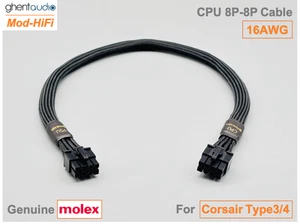 ⚡️16AWG CPU 8-pinowy kabel do serii Corsair RMx RM850x RM1000x -📏70cm / 27 cali - Zdjęcie 1 z 5