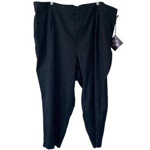 NUEVO AVA & VIV Mezcla de Lino Pantalones Cortos Pull On Negro Talla 3X Playa Verano Boho - Imagen 1 de 4