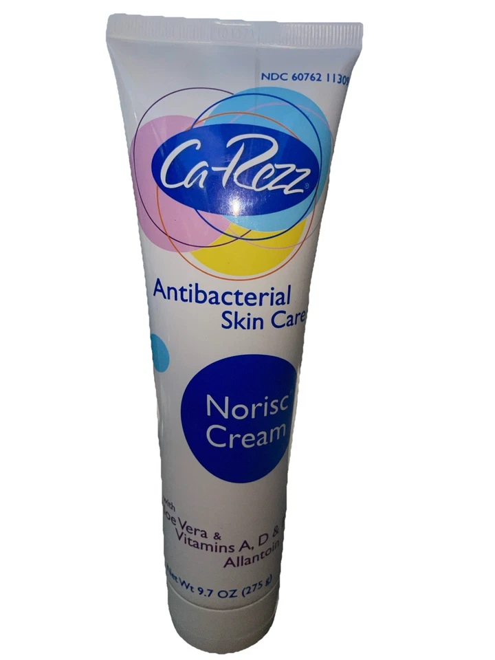 Ca-Rezz Cuidados Antibacterianos com a Pele, Creme Norisc, Aloe Vera e Vitaminas 9,7 oz, NOVO - Imagem 1 de 2