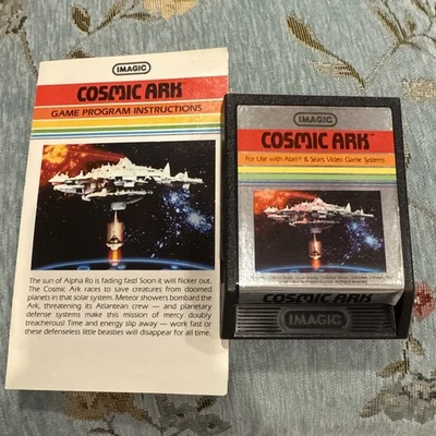 COSMIC ARC ATARI 2600 VIDEO GAME CARTRIDGE With Instruction Book Great Condition - Image 1 of 4