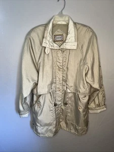 Vintage Current Seen Women S Beige Button Front Lined Jacket EC - Picture 1 of 13
