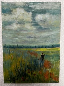 Claude Monet - Amazing Oil Paper - Signed - A1 - Picture 1 of 2