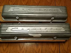 NOS genuine 1955 56 57 58 59 Chevrolet Corvette valve covers, staggered bolts - Picture 1 of 5