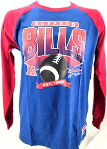 NEW Buffalo Bills NFL Team Apparel Blue Long Sleeve LS Crew Neck Shirt Men's L - Picture 1 of 9