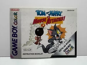 Notice Nintendo GameBoy Color Tom and Jerry Mouse Attack GBC Instruction Booklet - Imagen 1 de 2