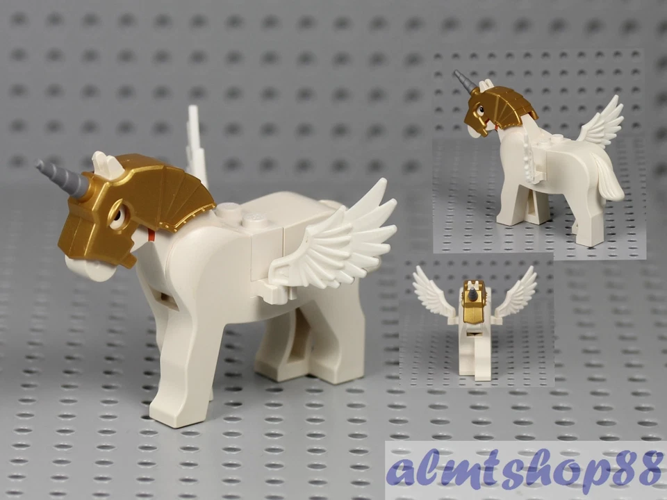 LEGO - Unicornio Pegaso con Alas Pluma Volador Caballo Blanco Viento Dios Elfos Castillo Foto 1 de 1
