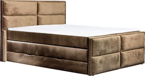 Boxspringbett Croco Polsterbett 180x200cm goldbraun mit Bettkasten (17927) - Bild 1 von 6