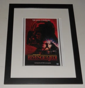 Framed Star Wars Revenge of the Jedi Film Poster Framed Darth Vader 14"x17" - Picture 1 of 3