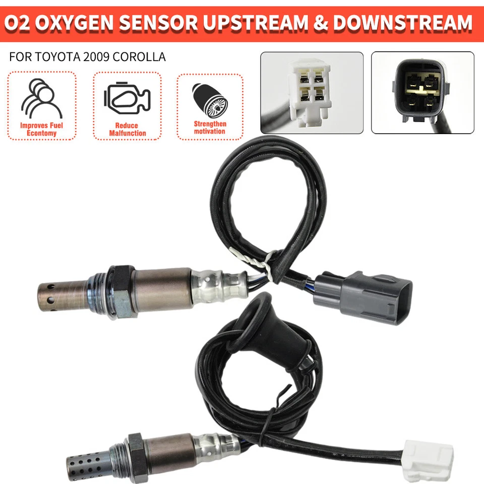 Sensor de oxígeno aguas arriba y aguas abajo 2 piezas para Toyota Corolla Matrix 2009-2010 1,8 L Foto 1 de 4