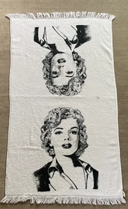 Vintage 1970's Cannon Bath Towel Marilyn Monroe Black and White HTF - Picture 1 of 7