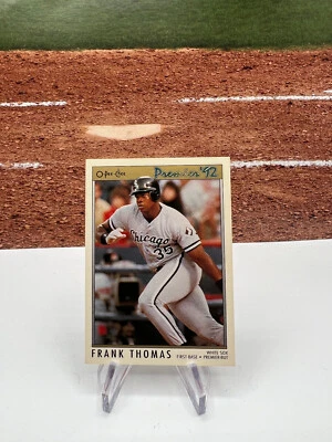 1992 O Pee Chee Premier 59 Frank Thomas White Sox Baseball Card - Image 1 of 2