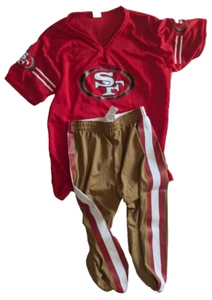 FRANKLIN SPORTS NFL KIDS SAN FRANCISCO FORTY NINERS FOOTBALL JERSEY & PANT "MED" - Picture 1 of 12